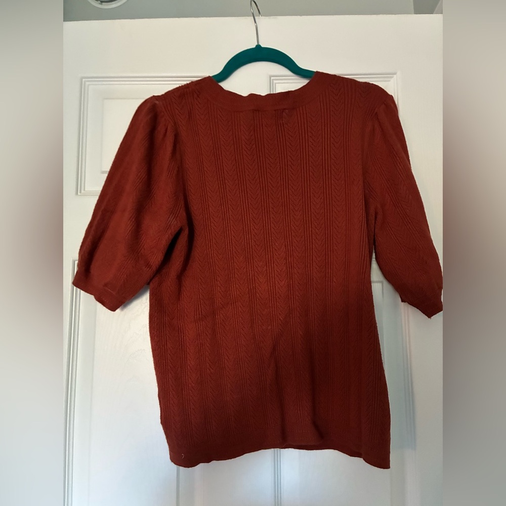 Marled Terracotta Knit Top❤️🤎